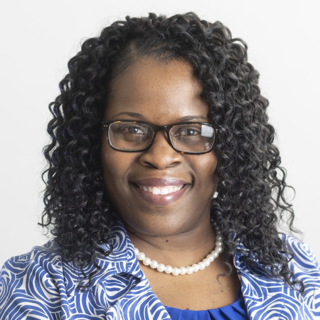 Photo of Beatrice Harris wearing glasses